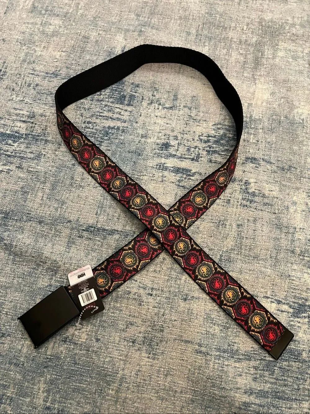 New With Tags HBO Buckle-Down House of The Dragon Greens Blacks Belt OSFM